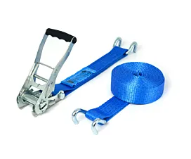 5T - Standard Sangle d’arrimage - 5T - 9m - 50mm - en 2 pièces - crochets ouverts - Bleu 5T - Standard Sangle d’arrimage - 5T - 9m - 50mm - en 2 pièces - crochets ouverts - Bleu
