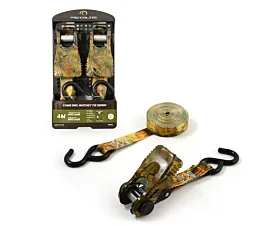 Tout - Sangles 25mm Sangle d’arrimage - 800kg - 4m - 25mm - en 2 pièces - tendeur et crochets S - Vert armée - 2pcs
