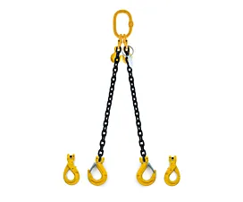 Tout - Chaînes de levage Chaîne de levage - 4,4t - 10mm - 2 brins - Raccourcisseurs - G8 - Crochets au choix Tout - Chaînes de levage Chaîne de levage - 4,4t - 10mm - 2 brins - Raccourcisseurs - G8 - Crochets au choix