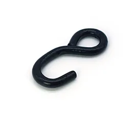 Tout - Hardware noir Crochet S fermé - 800kg - 25mm - Noir