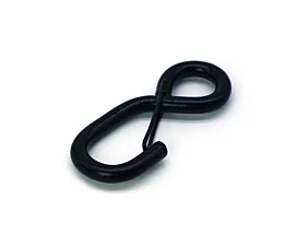 Tout - Hardware noir Crochet S avec fermeture - 1000kg - 25mm - Noir