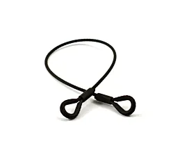 Câbles en acier noirs Elingues câbles acier noirs 3mm - 2 cosses - 55kg