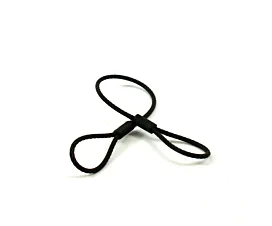 Câbles en acier noirs Elingues câbles acier noirs 3mm - 2 boucles souples - 55kg