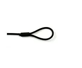 Câbles en acier noirs Elingues câbles acier noirs 3mm - 1 boucle souple - 55kg
