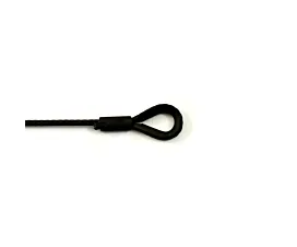 Câbles en acier noirs Elingues câbles acier noirs 5mm - 1 cosse - 160kg