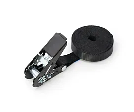 Sangles 25mm - Sur mesure Sangle d’arrimage - 150kg - 20mm - En une pièce - Tendeur à cliquet Mini - Noir