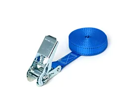Tout - Sangles 25mm Sangle d’arrimage - 800kg - 4,5m - 25mm - en 1 pièce - tendeur à cliquet - Bleu