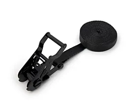 Sangles 25mm - Sur mesure Sangle d’arrimage - 1,2T - 25mm - En 1 pièce - Tendeur à cliquet - Noir + étiquette personnalisée