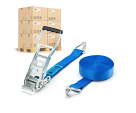 Sangles par palette 50mm Palette de sangles d’arrimage - ERGO 5T Eco - 9m - 50mm - En 2 pièces - STF450 - Bleu - 192pcs